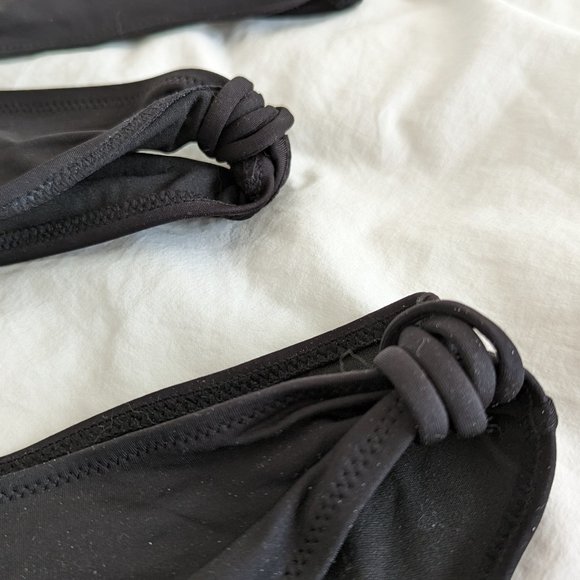 NWOT H&M Cut Out Strapless Black One Piece Swimsuit Size 6 - Picture 4 of 5